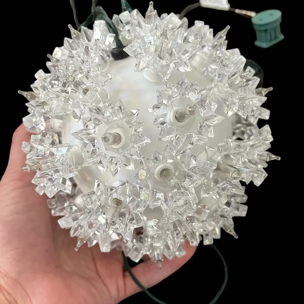 Pottery Barn Lighted Sphere Starlight Ball Cluster White Round Globe Plug In